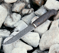 Нож Лесник из дамасской стали