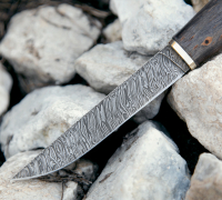 Нож Лесник из дамасской стали