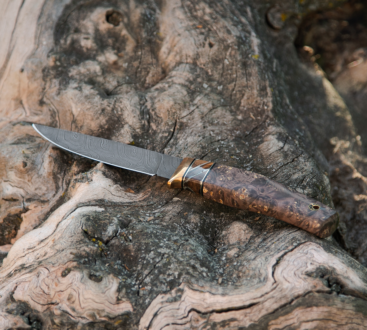 Нож Граф из дамасской стали