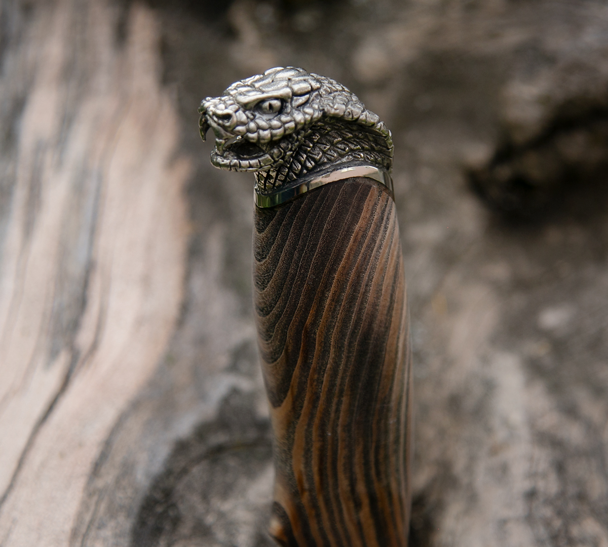 Нож Барс из дамасской стали