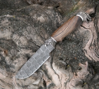 Нож Барс из дамасской стали