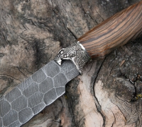 Нож Барс из дамасской стали