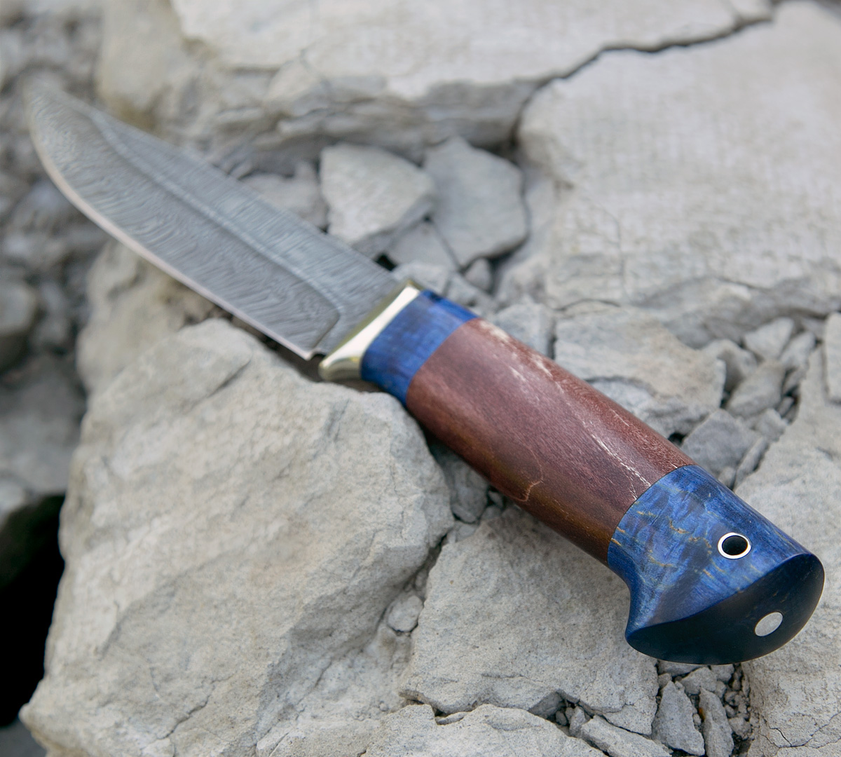 Нож Ладья из дамасской стали