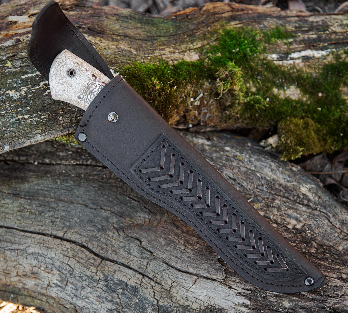 Нож Сибиряк из стали S390 с травлением