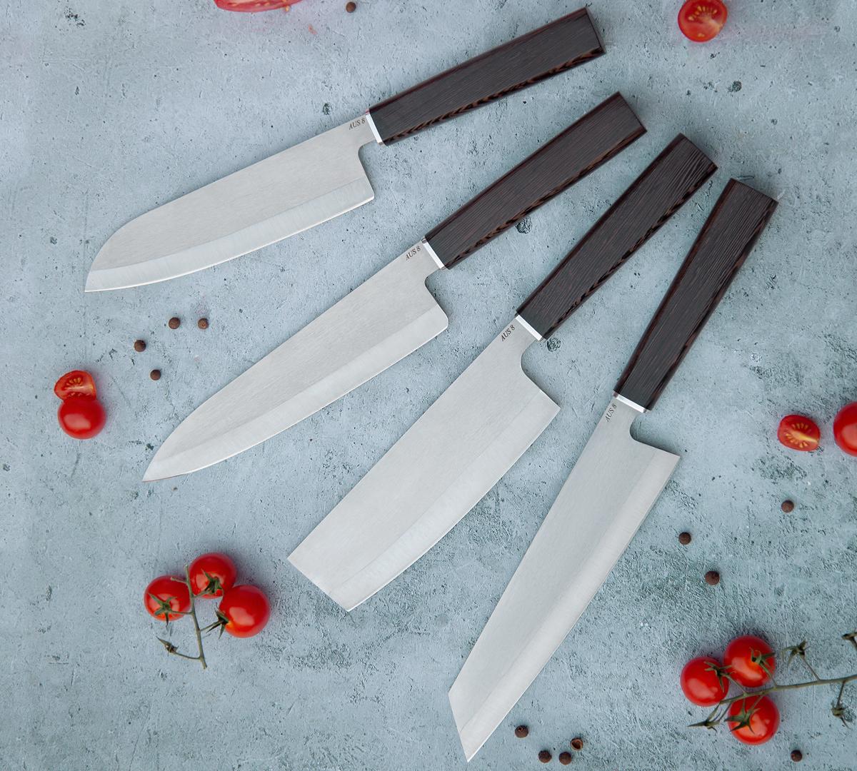 Набор кухонных ножей из стали AUS 8