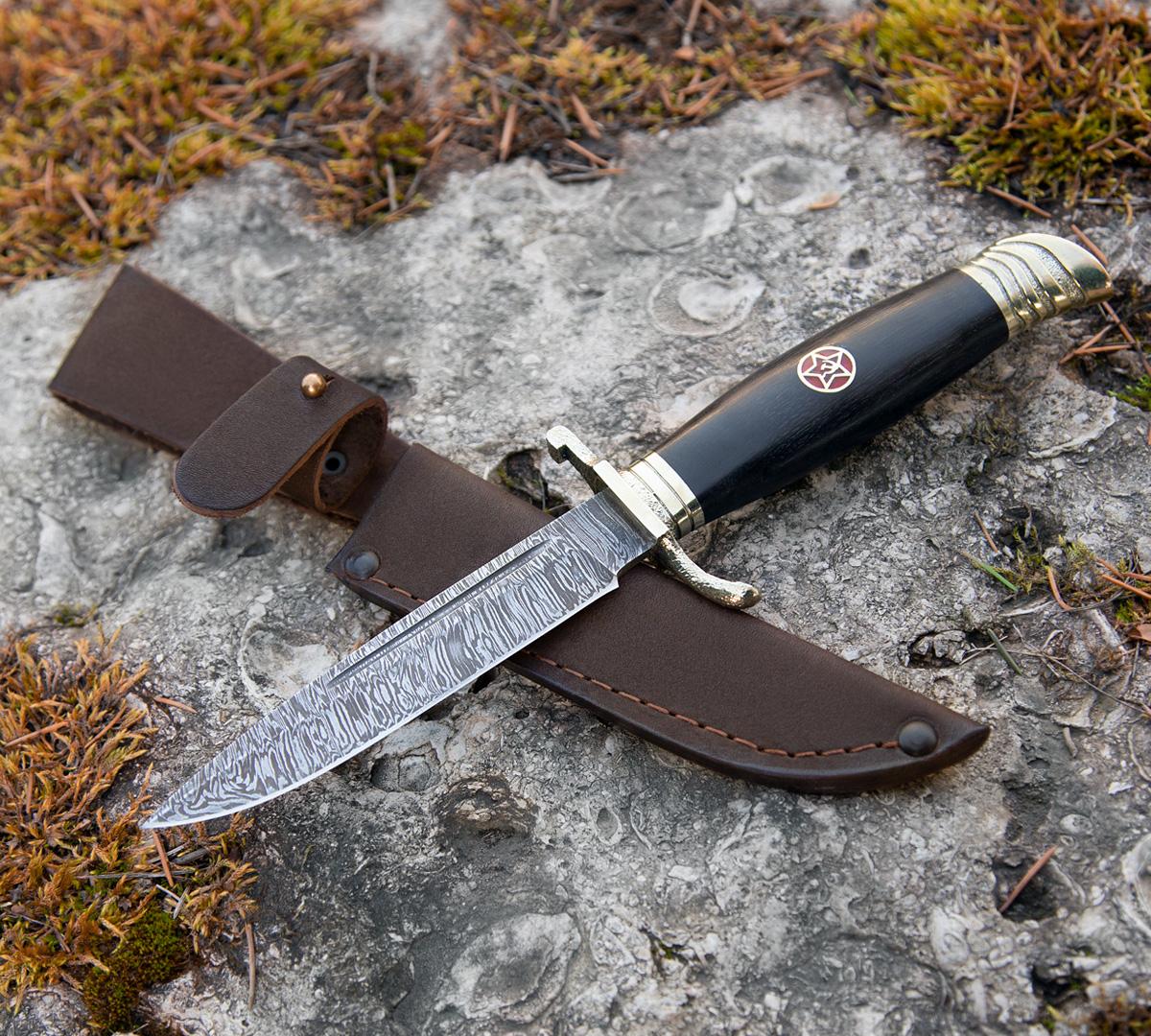 Финка НКВД из дамасской стали