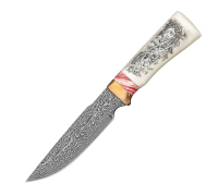 Нож Гефест из мозаичной дамасской стали