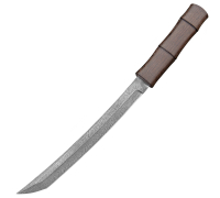 Вакидзаси из дамасской стали