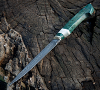 Нож Сибиряк из мозаичной дамасской стали