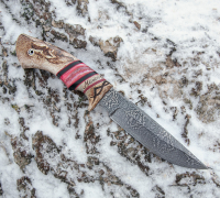 Нож Гефест из мозаичной дамасской стали