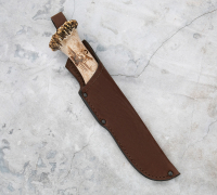 Нож Сибиряк из мозаичной дамасской стали