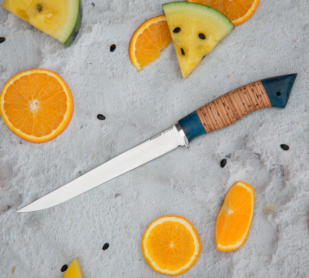 Филейный нож из стали Х12МФ