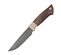 Нож Ладья из мозаичной дамасской стали