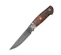 Нож Ладья из мозаичной дамасской стали