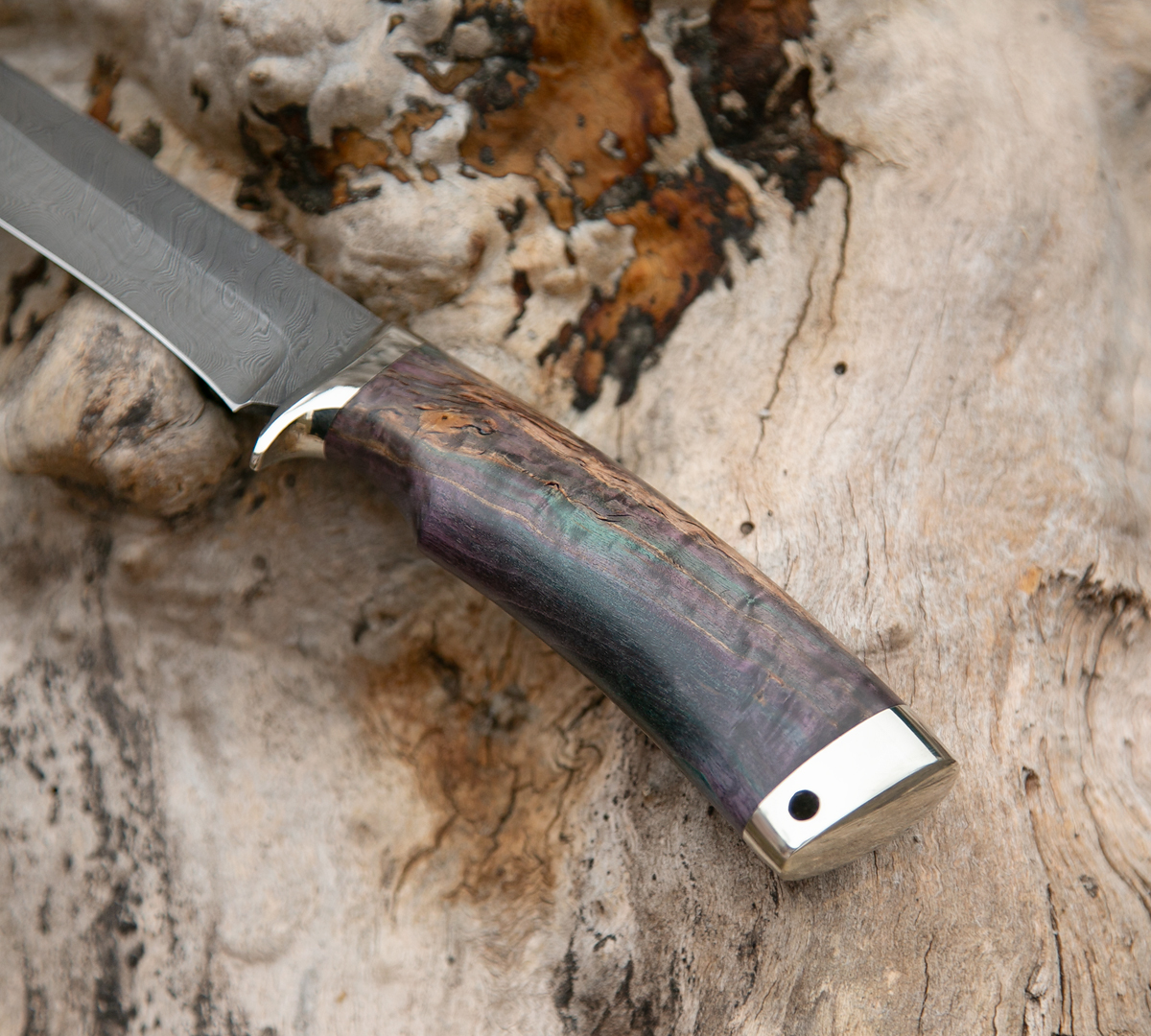 Нож Скандинав из дамасской стали