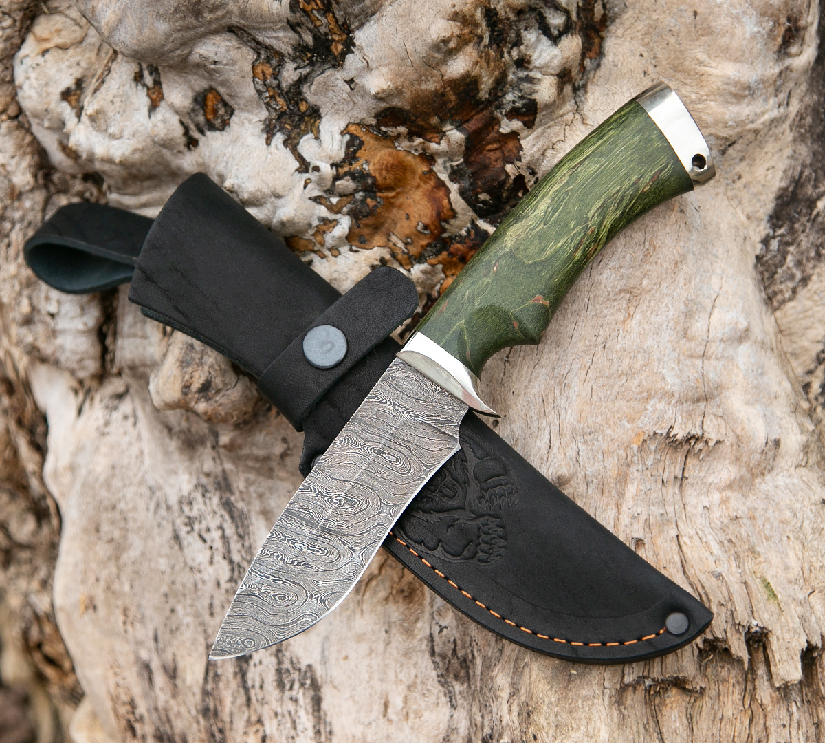 Нож Зевс из дамасской стали