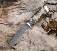 Нож Охотничий из дамасской стали