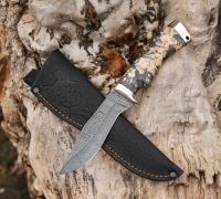 Нож Охотничий из дамасской стали