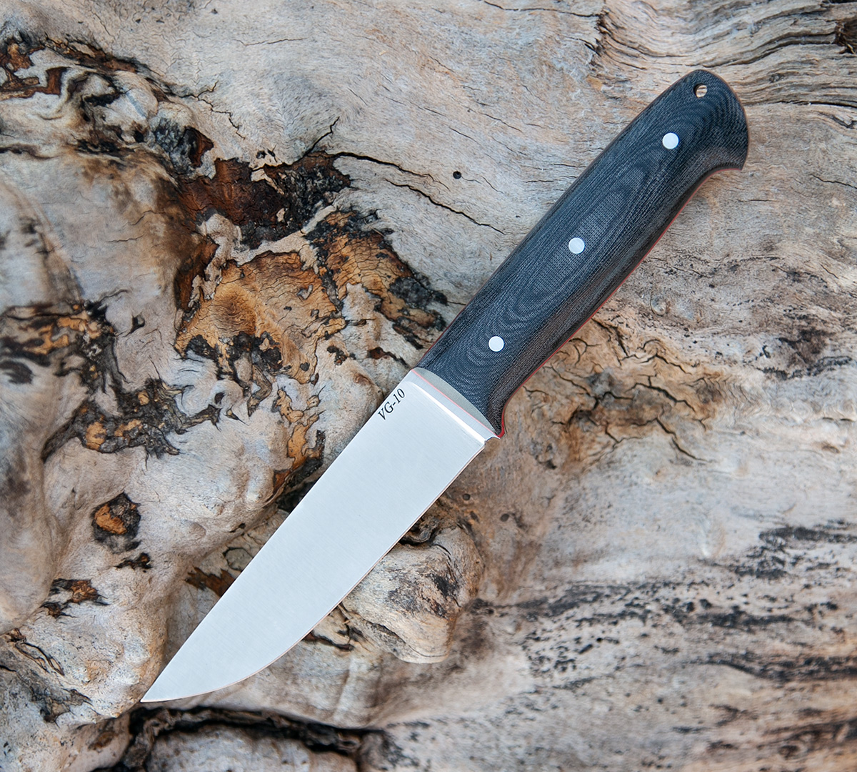 Цельнометаллический нож Ладья из стали VG-10