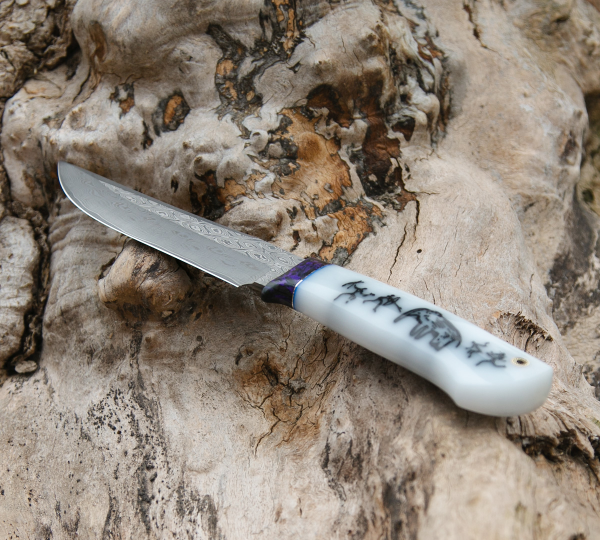 Нож Клыч из стали Elmax в нержавеющих обкладках