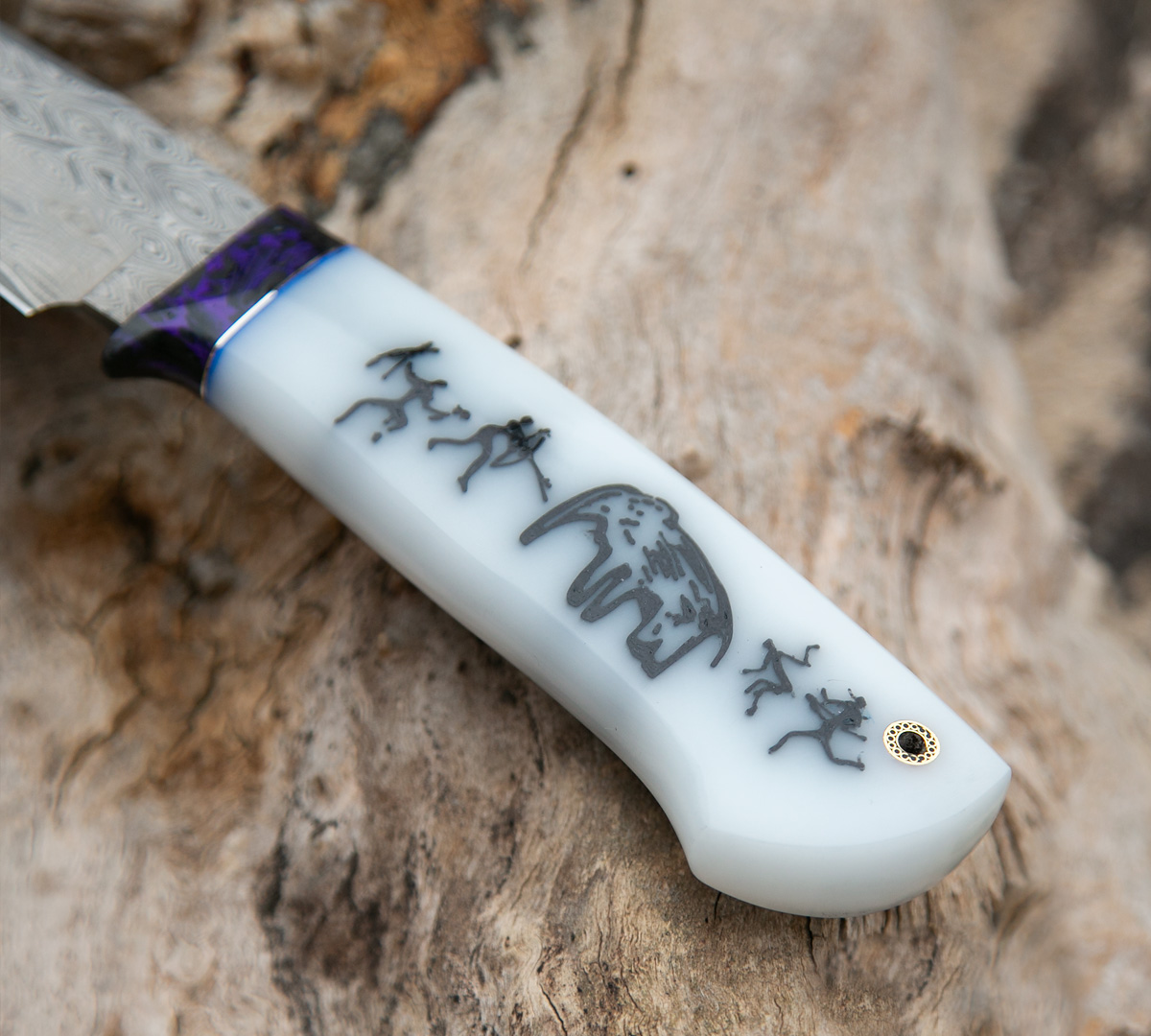 Нож Клыч из стали Elmax в нержавеющих обкладках