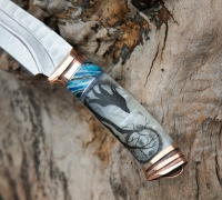 Нож Клыч из дамасской стали