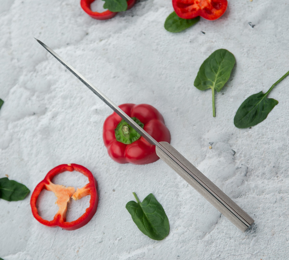 Сербский шеф нож из кованой стали Х12МФ