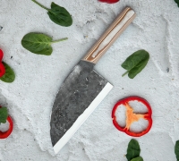 Сербский шеф нож из кованой стали Х12МФ