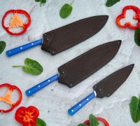 Набор Кухонных ножей из стали AUS-8