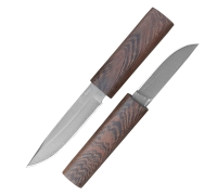 Нож с двумя клинками из булатной стали