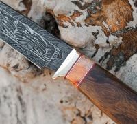 Нож Норвег из мозаичной дамасской стали