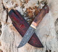 Нож Норвег из мозаичной дамасской стали