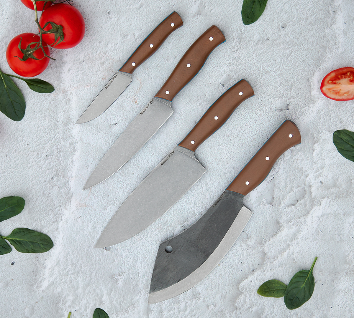Набор кухонных ножей из стали 95Х18