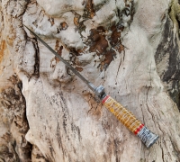 Кинжал из мозаичной дамасской стали